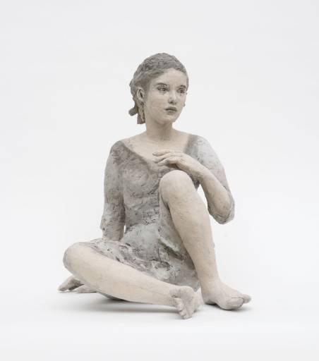 Silvia Siemes, Bleiben, Warten 11.07.14, 2014, Terrakotta, 70 cm, verkauft!