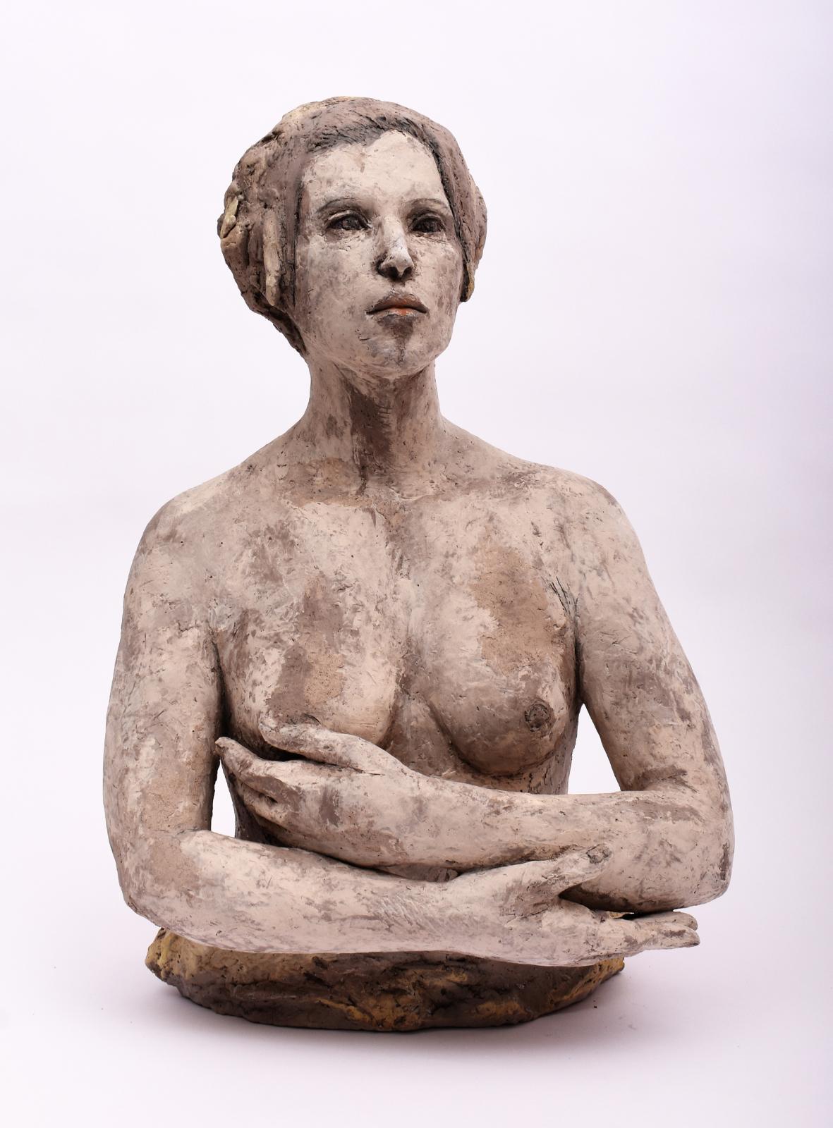 Silvia Siemes, Büste, 2022, Terrakotta, Höhe: 56 cm, derzeit nicht verfügbar, sis007kü