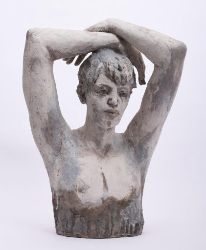 Silvia Siemes, Büste Junge, 2022, Terrakotta, Höhe: 60 cm, Preis auf Anfrage, sis004kü