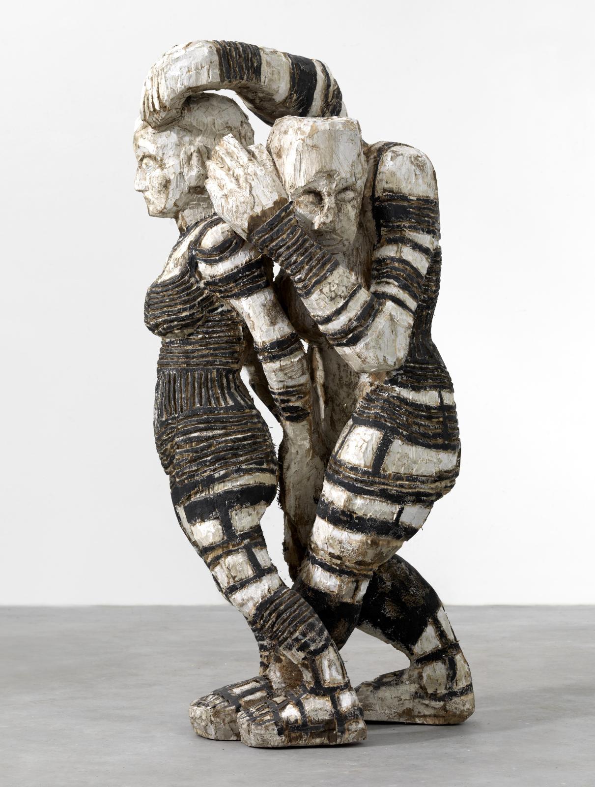 Klaus Hack, Paar, 1990 - 2008, Pappel, schwarz und weiß gefasst, Preis auf Anfrage, Galerie Cyprian Brenner