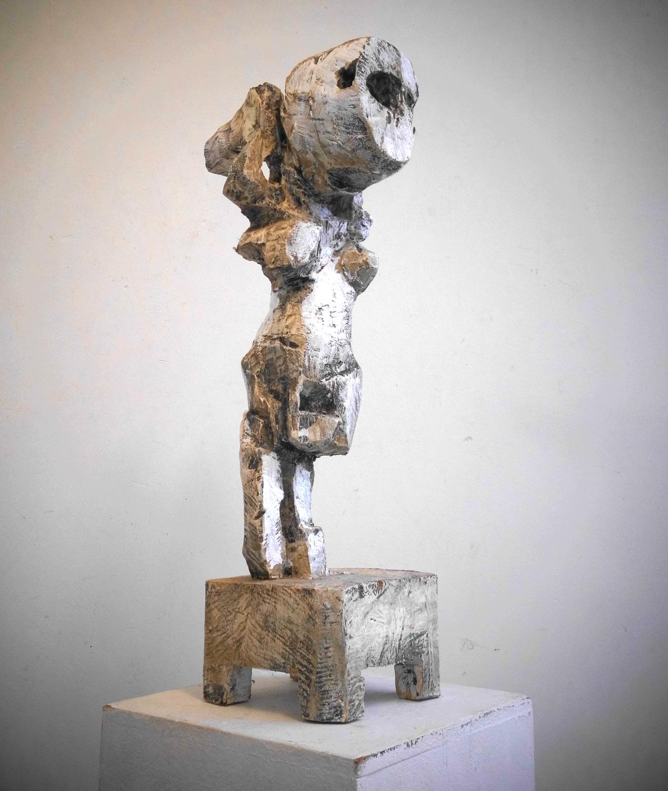 Klaus Hack, Unikum, 2009, Pappel, weiss gefasst, 65 cm x 19,5 cm x 25,5 cm, Preis auf Anfrage, Galerie Cyprian Brenner