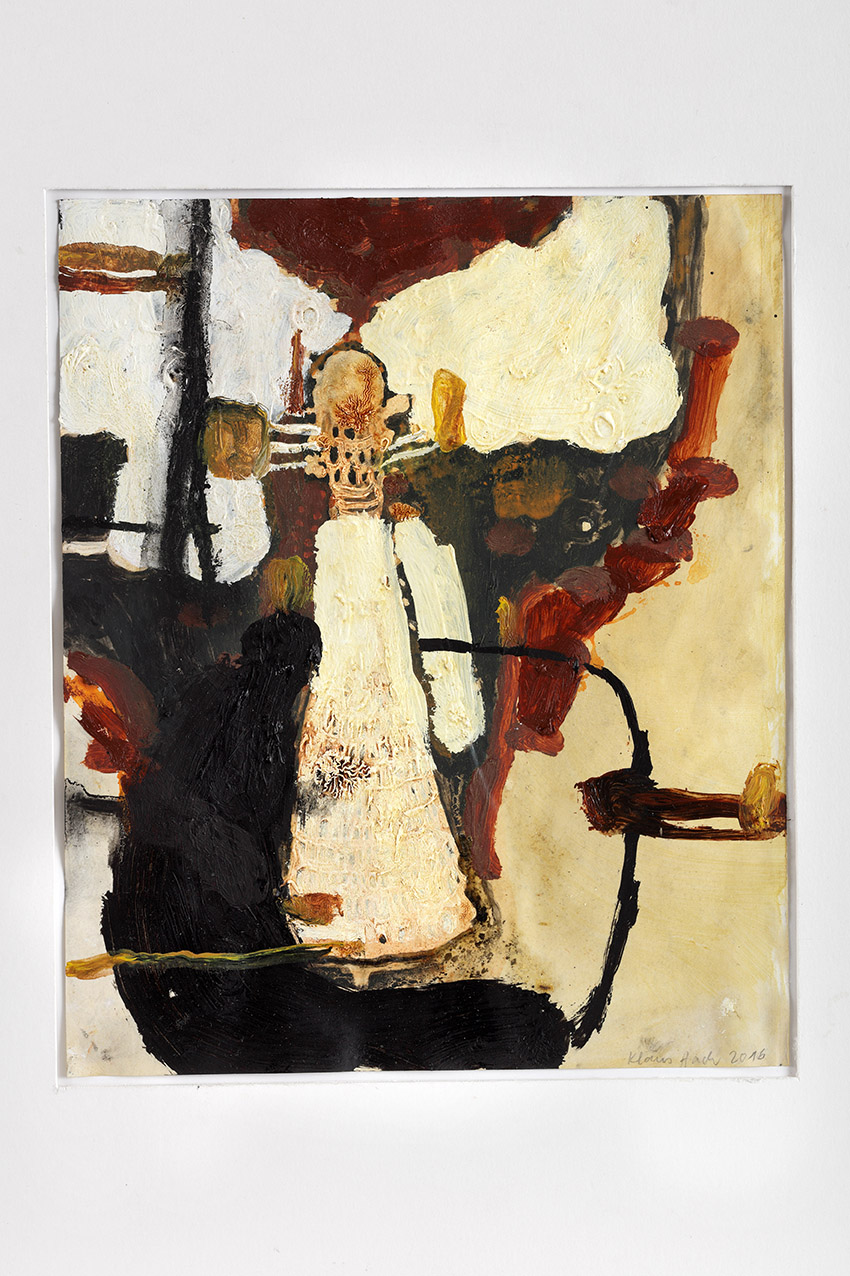 Klaus Hack, o.T, 2016, Öl auf Papier, 29,4 cm x 24,3 cm