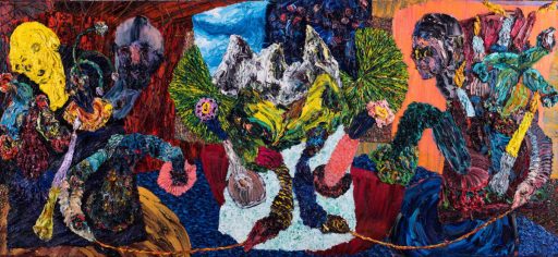 Harry Meyer, Innen Leben, 2017, Öl auf Leinwand, 110 cm x 240 cm, Preis auf Anfrage; Galerie Cyprian Brenner