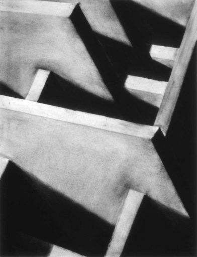 Andrea Zaumseil , Das Dach über dem Kopf, der Boden unter den Füssen , 1999 , Pastellkreide auf Papier , 127 cm x 97 cm , Preis auf Anfrage , Galerie Cyprian Brenner