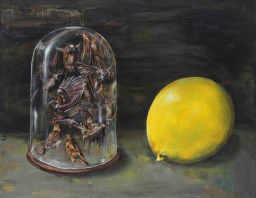 Karin Brosa, 2015, Ballungsräume, Acryl/Öl auf Nessel, 70 cm x 90 cm, Preis auf Anfrage, SüdWestGalerie