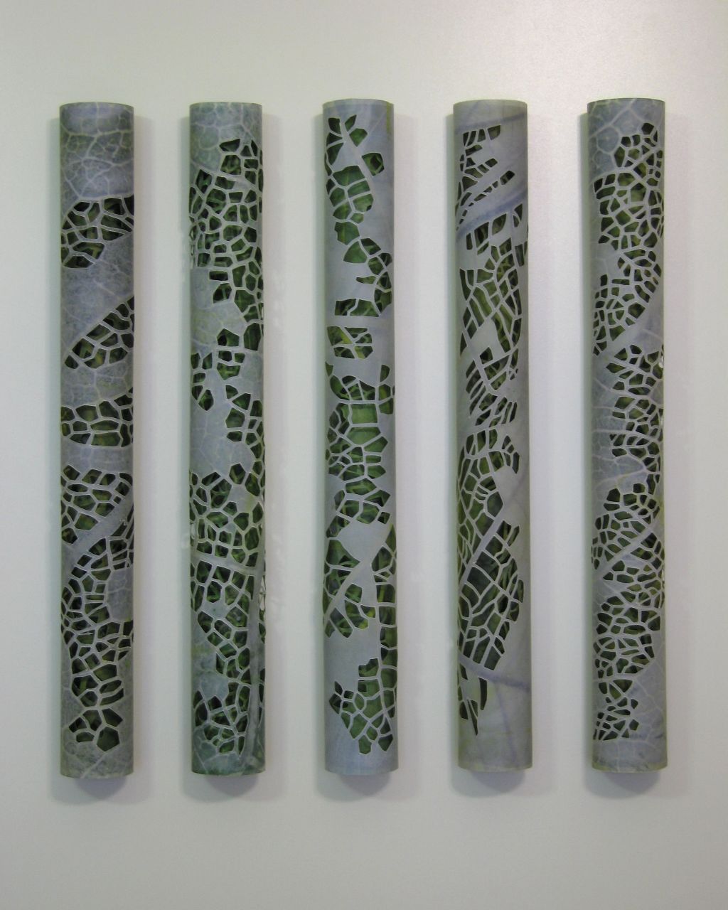 Jeanette Zippel, Bienenpflanzenröhren - Blattstrukturen 2 , 2013, Mischtechnik, 91 cm x 76 cm