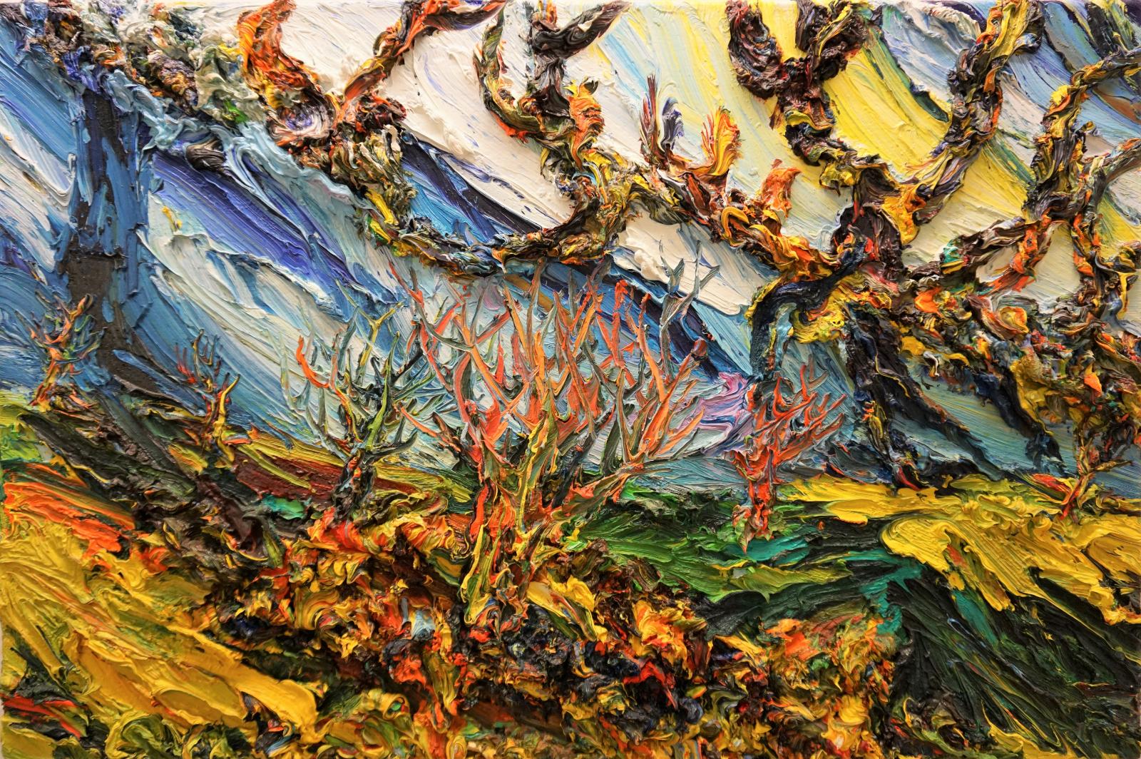 Harry Meyer, Arboretum, 2014, Öl auf Leinwand, 50 x 75 cm, verkauft, mey034ko
