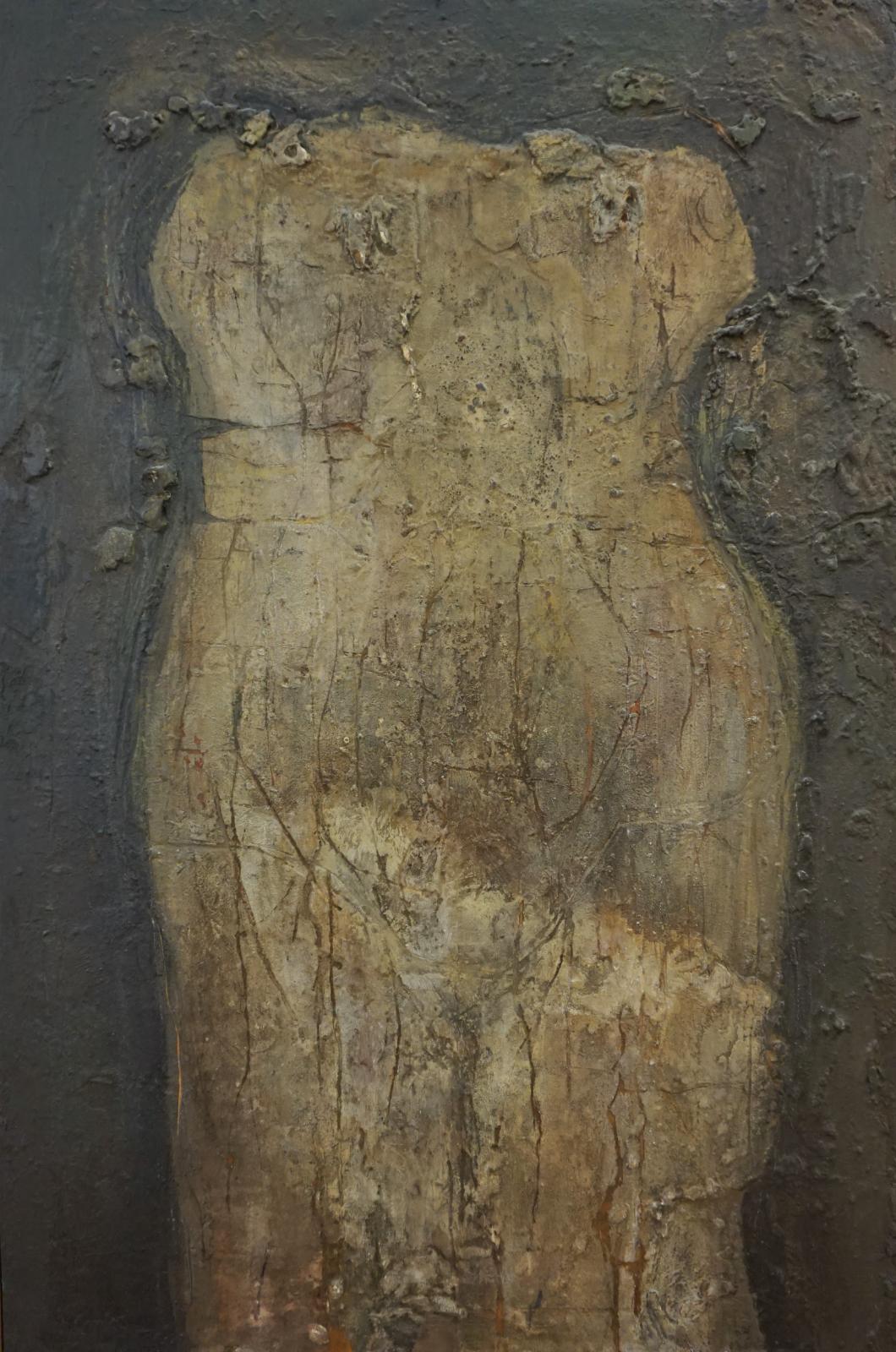 Rudolf Haegele, „Torso“, 1964,Mischtechnik, 120 cm x 80 cm, Preis auf Anfrage, Galerie Cyprian Brenner