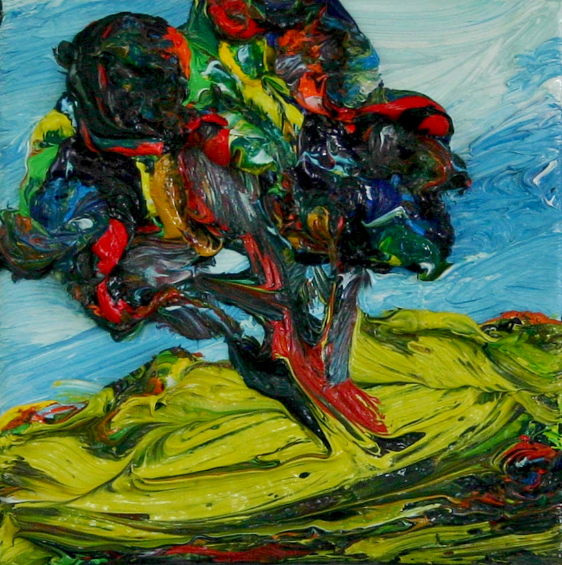 Harry Meyer, BAUM, 2019, Öl auf Leinwand, 18 cm x 18 cm, Preis auf Anfrage, mey004kü