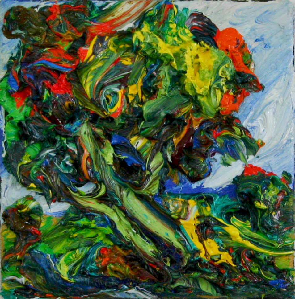 Harry Meyer, BAUM, 2019, Öl auf Leinwand, 20 cm x 20 cm, Preis auf Anfrage, mey003kü