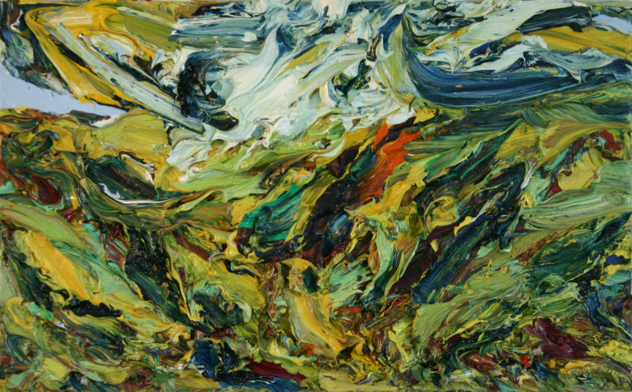 Harry Meyer , Felder , 2007 , Öl auf Leinwand , 40 cm x 65 cm