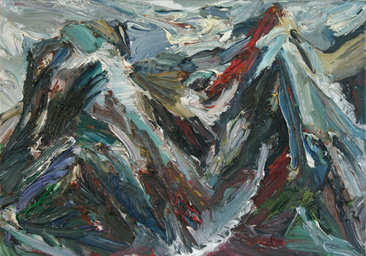 Harry Meyer, Gipfel (Winter) , 2006 , Öl auf Leinwand , 70 cm x 100 cm