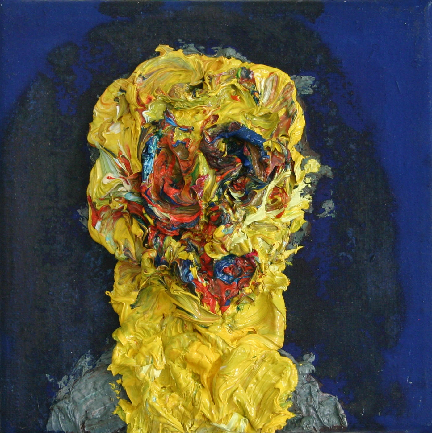 Harry Meyer, Kopf auf Leinwand, Öl auf Leinwand, 20 cm x 20 cm, Preis auf Anfrage, mey029kü