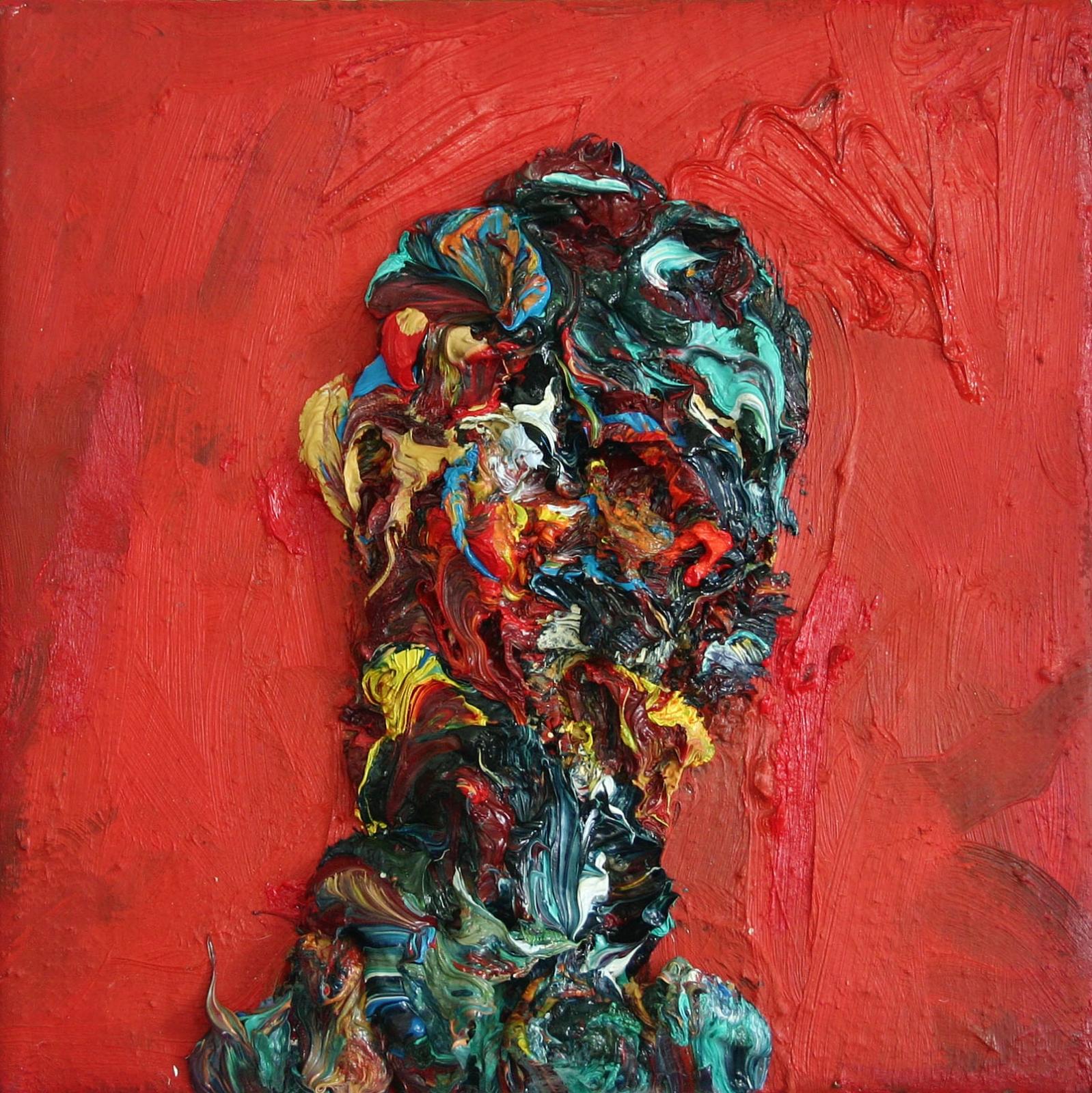 Harry Meyer, Kopf auf Leinwand, Öl auf Leinwand, 24 cm x 24 cm, Preis auf Anfrage, mey031kü