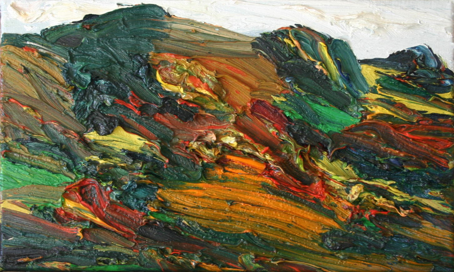 Harry Meyer, Tal (2), Öl auf Leinwand, 30 cm x 50 cm