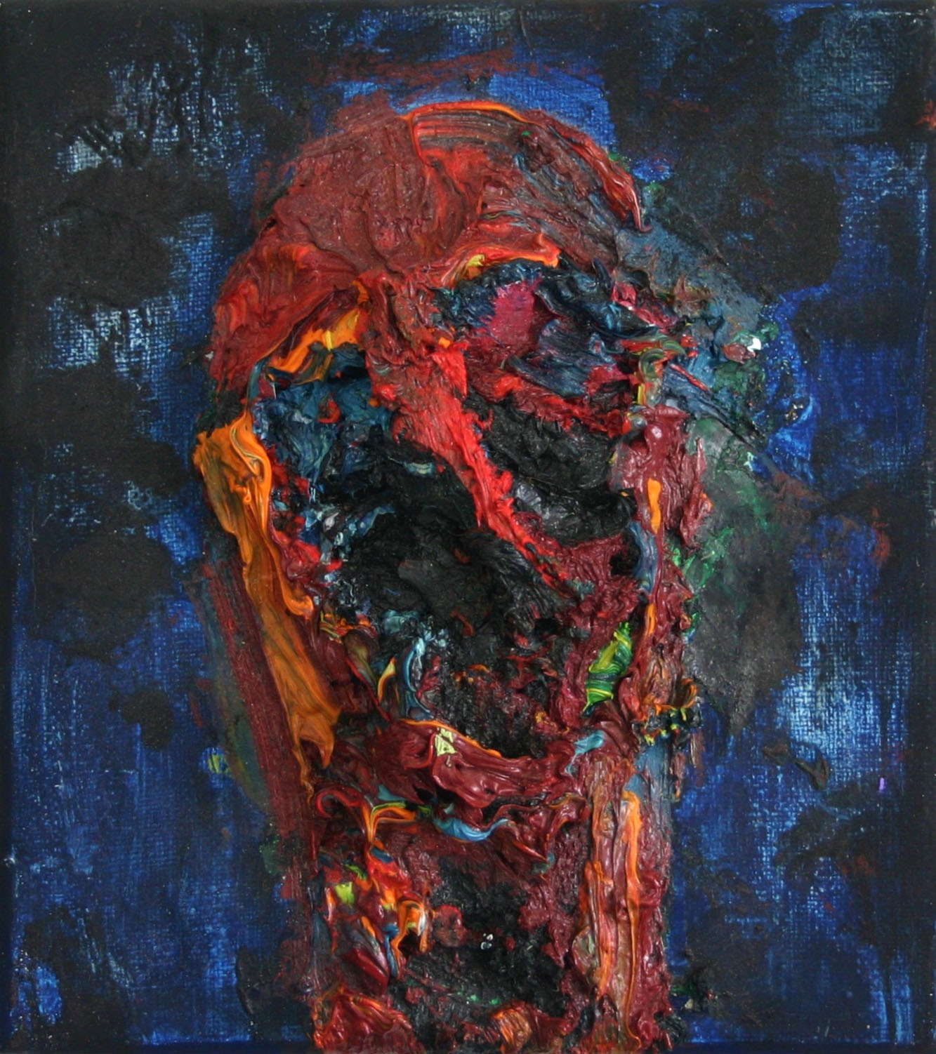 Harry Meyer, kleiner Kopf, Öl auf Leinwand,, 20 cm x 20 cm, Preis auf Anfrage, mey025kü