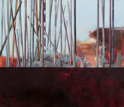 Karin Brosa, Zwischenstand, 2012, Acryl und Öl auf Nessel, 175 cm x 200 cm, Preis Preis auf Anfrage, brk011kü