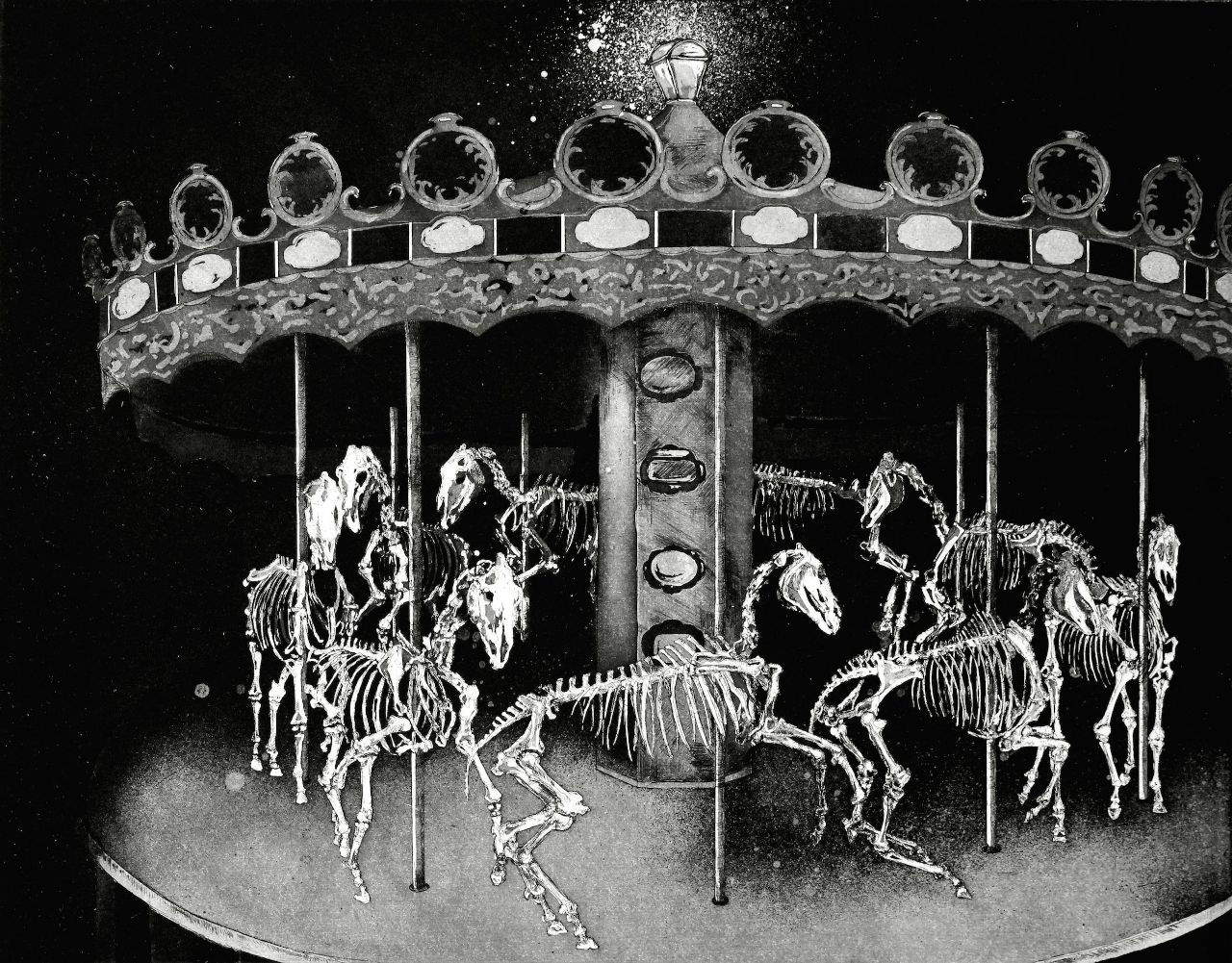 Karin Brosa, nächste Runde, 2012, Radierung, 30,2 cm x 39,2 cm, Preis auf Anfrage, SüdWestGalerie