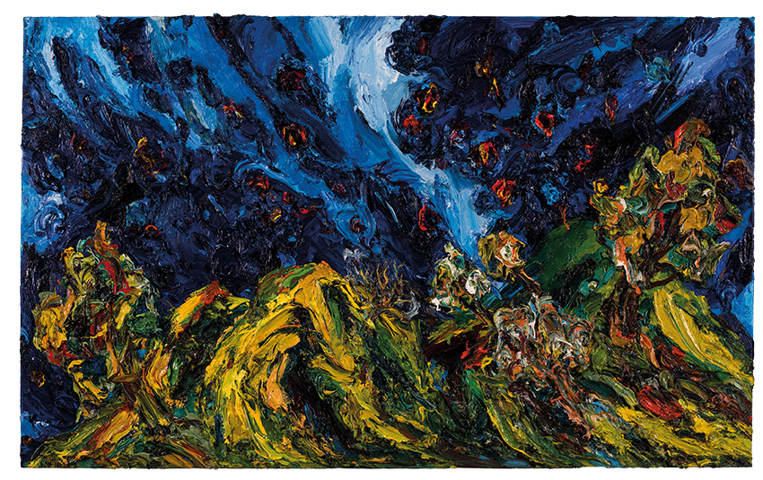 Harry Meyer, Nacht, 2017, Öl auf Leinwand, 105 cm x 170 cm, Galerie Cyprian Brenner