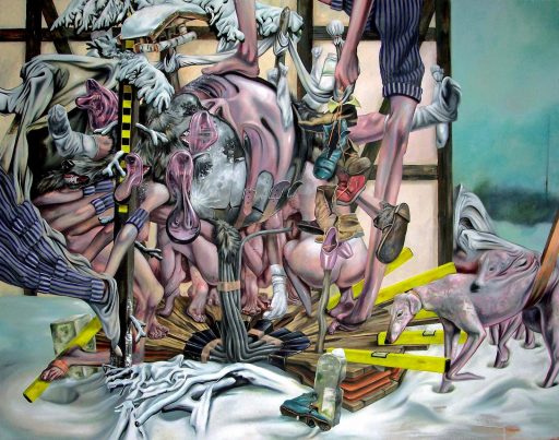 Robert Matthes, Retourist, 2011, Acryl/Öl auf Nessel, 180 cm x 230 cm, Preis auf Anfrage, Galerie Cyprian Brenner