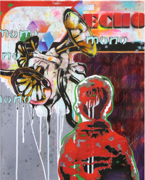 Robert Matthes, Echo , Öl/Acryl auf Nessel , 50 cm x 40 cm, Preis auf Anfrage, mar025kü