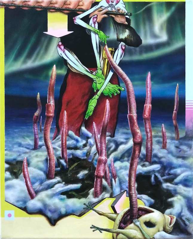 Robert Matthes, Lockruf, Acryl auf Nessel, 50 cm x 40 cm, Preis auf Anfrage, Galerie Cyprian Brenner