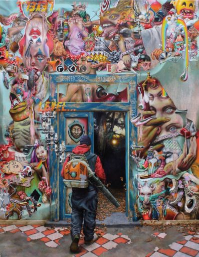 Robert Matthes, inside out | outside in, 2021, Acryl, Öl und Lack auf Nessel, 220 cm x 170 cm, Preis auf Anfrage, Galerie Cyprian Brenner