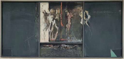 Rudolf Haegele, Dreiteiliges Bild Rivoli, 1974 1975, Mischtechnik auf Platte, 60 cm x 131 cm, Preis auf Anfrage, Galerie Cyprian Brenner 