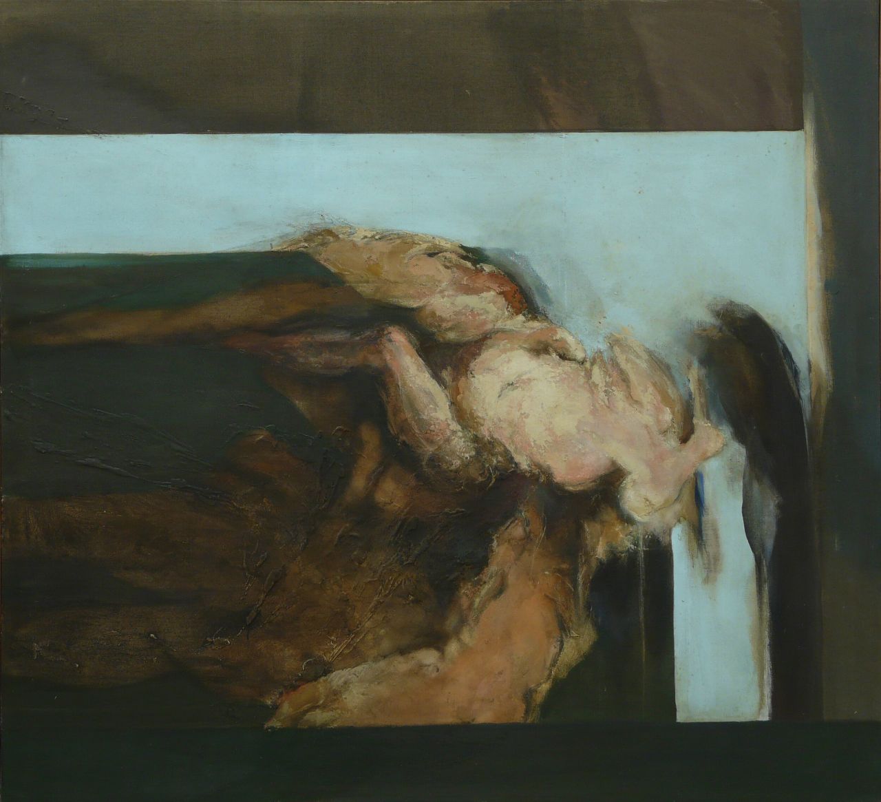 Rudolf Haegele, Mänaden, 1977, Mischtechnik auf Leinand, 165 cm x 180 cm