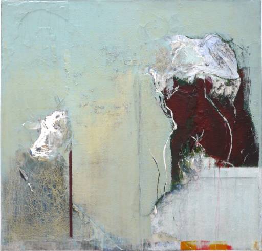 Rudolf Haegele, Torrerofrau und Tod, 1990, Mischtechnik auf Leinwand, 135 cm x 140 cm, Preis auf Anfrage, Galerie Cyprian Brenner
