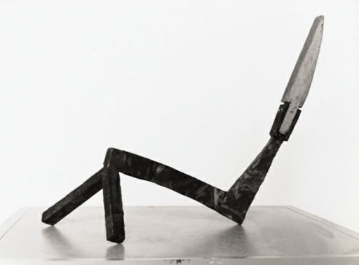 Franz Bernhard, Maquette Sitzende, 2001, Holz, Eisen, 34 cm x 43 cm x 22 cm, 9/9, - verkauft!