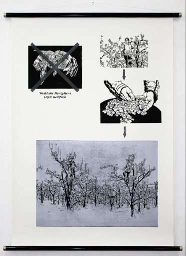Karin Brosa, Hold on , 2015 , Linolschnitt auf Papier , 115 cm x 80 cm , Preis: 950 €, brk033kü