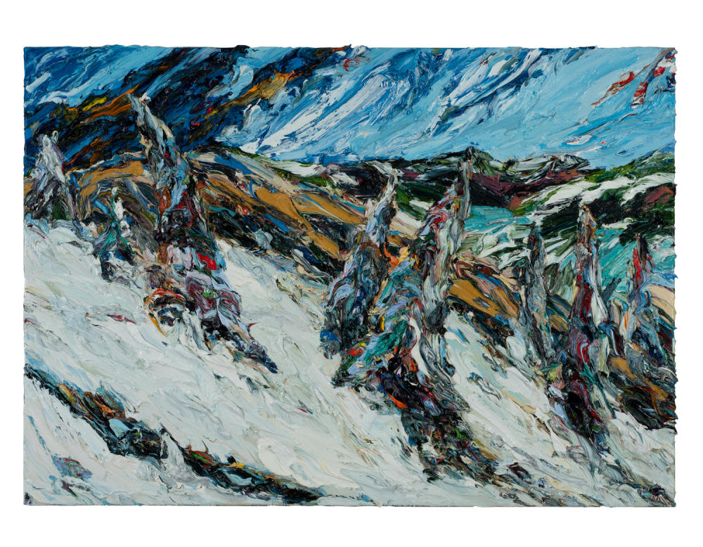 Harry Meyer, Tannen II, 2020, Öl auf Leinwand, 95 cm x 135 cm, Preis auf Anfrage
