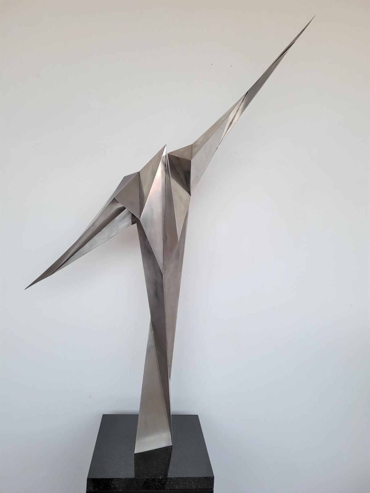 Erich Hauser, 5 89, 1989, Edelstahl, poliert, Unikat, signiert, 137 cm x 86 cm x 16 cm, Galerie Cyprian Brenner