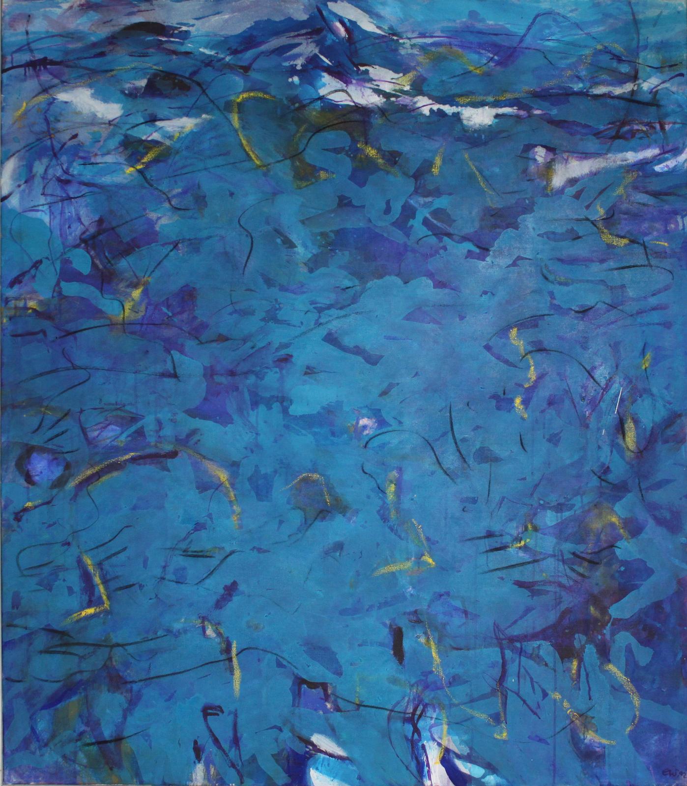 Elke Wree, Seestück III, 1993, Acryl auf Leinwand, 150 cm x 130 cm Preis auf Anfrage SüdWestGalerie