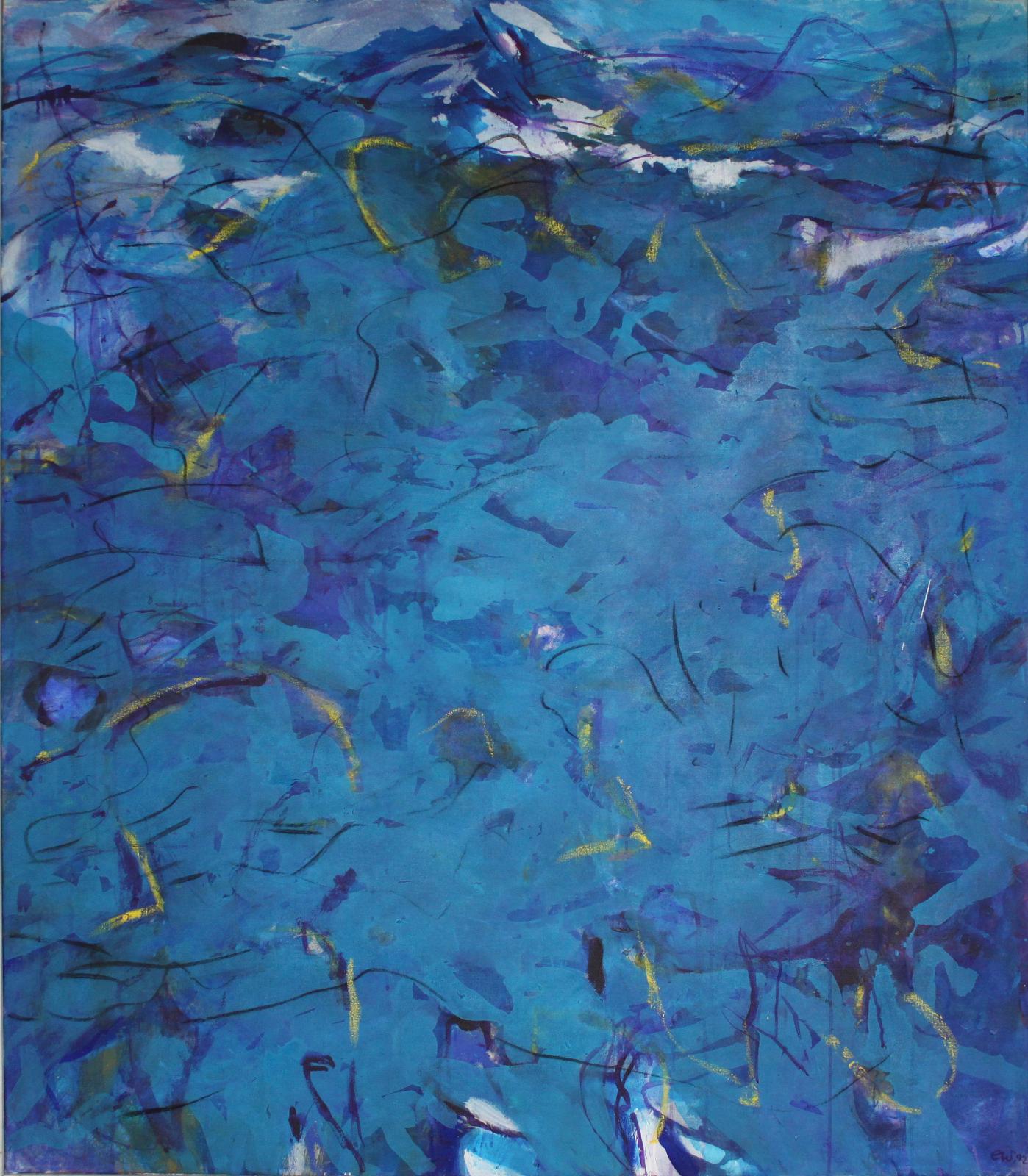 Elke Wree, Seestück III, 1993, Acryl auf Leinwand, 150 cm x 130 cm Preis auf Anfrage Galerie Cyprian Brenner