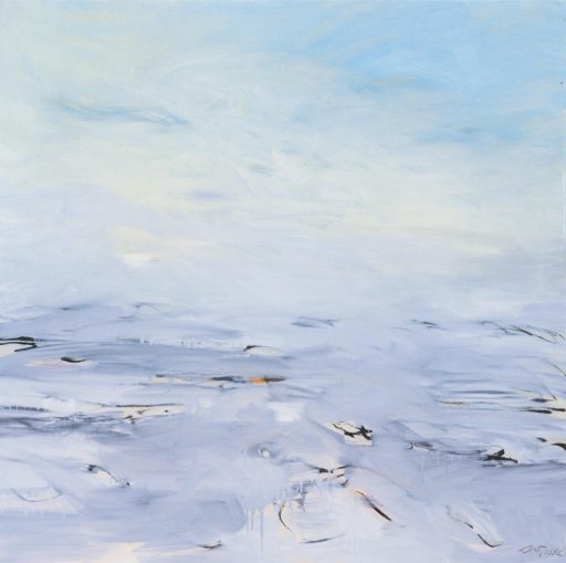 Elke Wree, Wolkenunendlichkeit I, 2003 , Öl auf Leinwand,  80 x 80 cm, Preis auf Anfrage