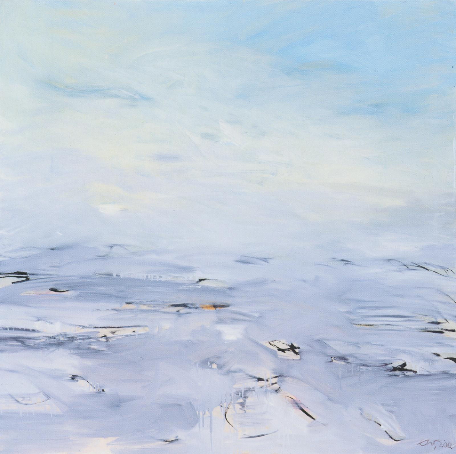 Elke Wree, Wolkenunendlichkeit I, 2003 , Öl auf Leinwand,  80 x 80 cm, Preis auf Anfrage