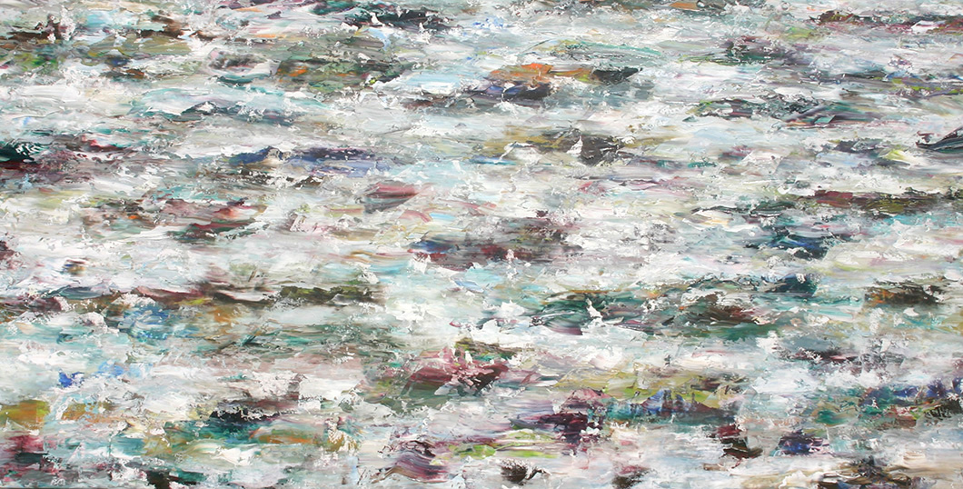 Rudi Weiss, Fluss , 21-2016, Öl auf Leinwand, 100 cm x 195 cm , Preis: 5.800 € , wer015(kü)