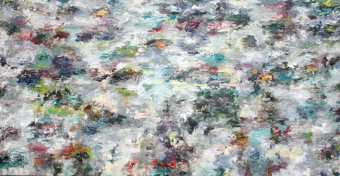 Rudi Weiss, Tiepo , 22-2016 , Öl auf Leinwand, 100 x 200 cm, Preis auf Anfrage, wer021kü, SüdWestGalerie