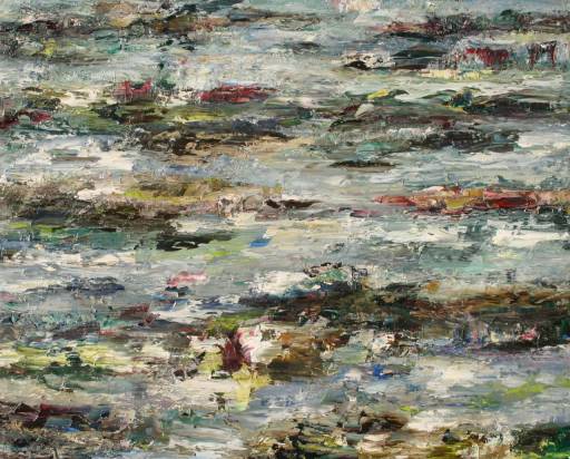 Rudi Weiss, Fluss, 25-2015, Öl auf Leinwand, 80 cm x 100 cm, verkauft!, SüdWestGalerie