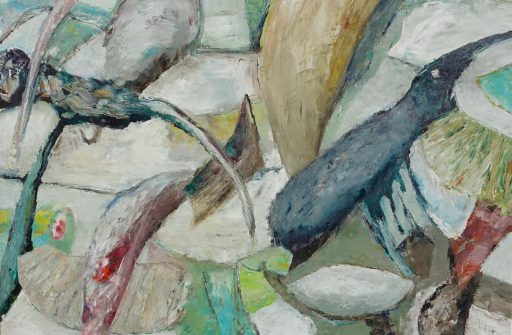 Rudi Weiss, Erzählung, 2021, Öl auf Leinwand, 105 x 155 cm, Preis auf Anfrage, wer001kü, SüdWestGalerie