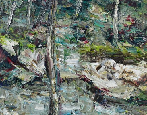 Rudi Weiss, Am Fluss, 2020, Öl auf Leinwand, 55 x 70 cm, Preis auf Anfrage, wer005kü, SüdWestGalerie