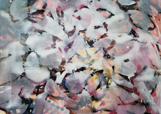 Elke Wree, Nebelwolken, 2015, Tusche auf Papier, 57 cm x 77 cm, Preis auf Anfrage, SüdWestGalerie