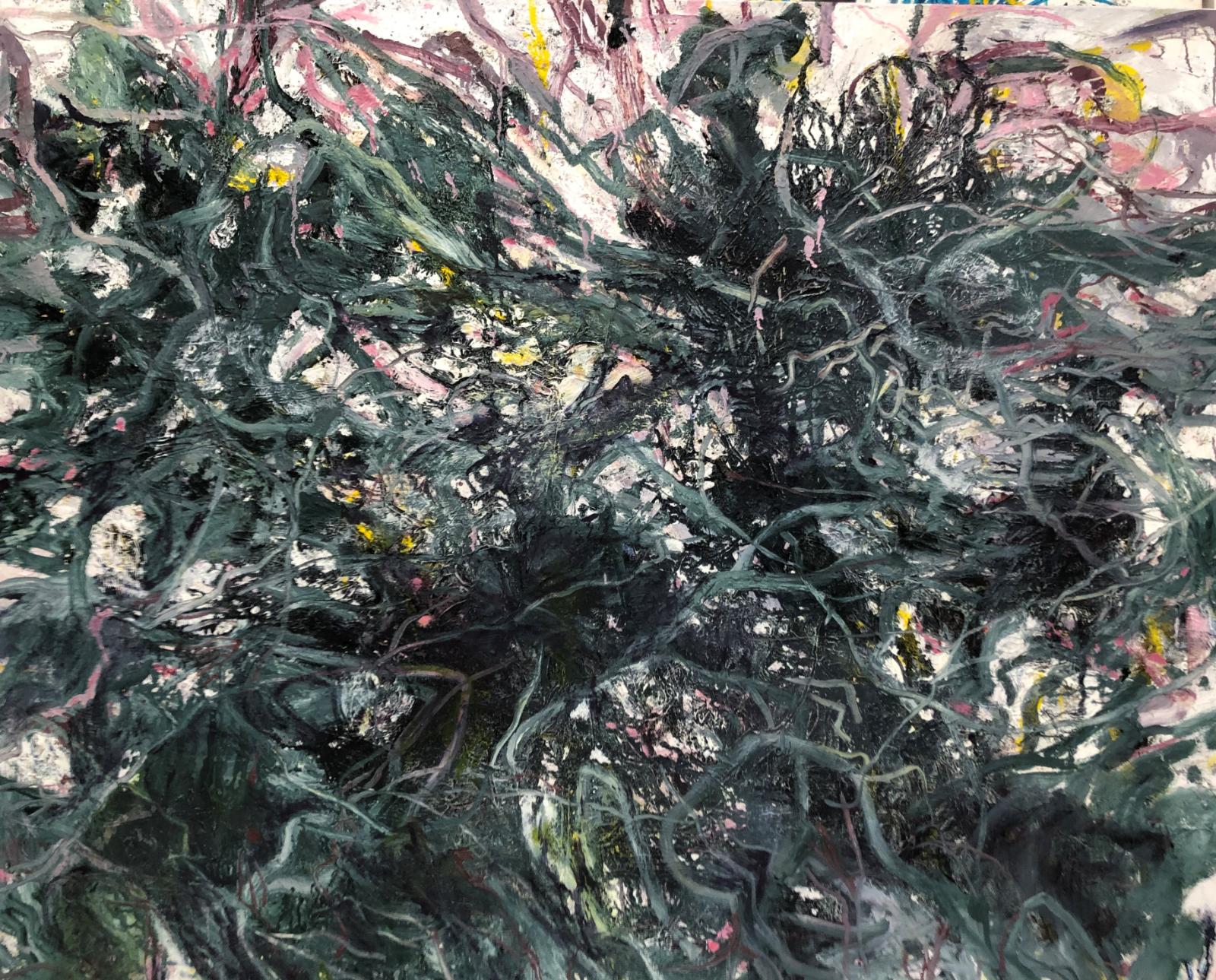 Elke Wree, Forresta Nera, 1997/2019, Öl auf Leinwand, 130x150 cm, Preis auf Anfrage