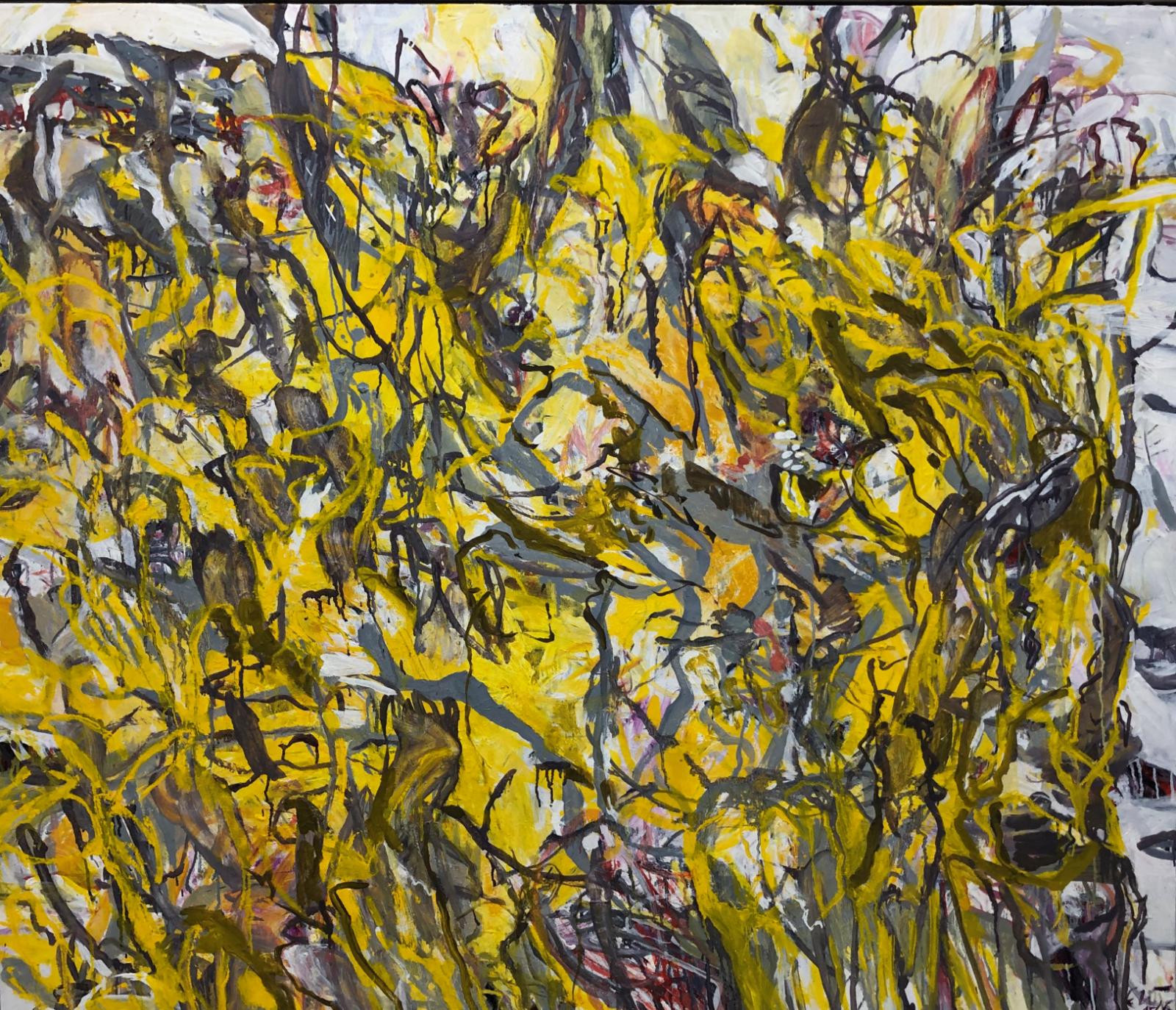 Elke Wree, Sonnengeflecht, 2015-2016, Öl auf Leinwand, 130 cm x 150 cm, Preis auf Anfrage, Galerie Cyprian Brenner