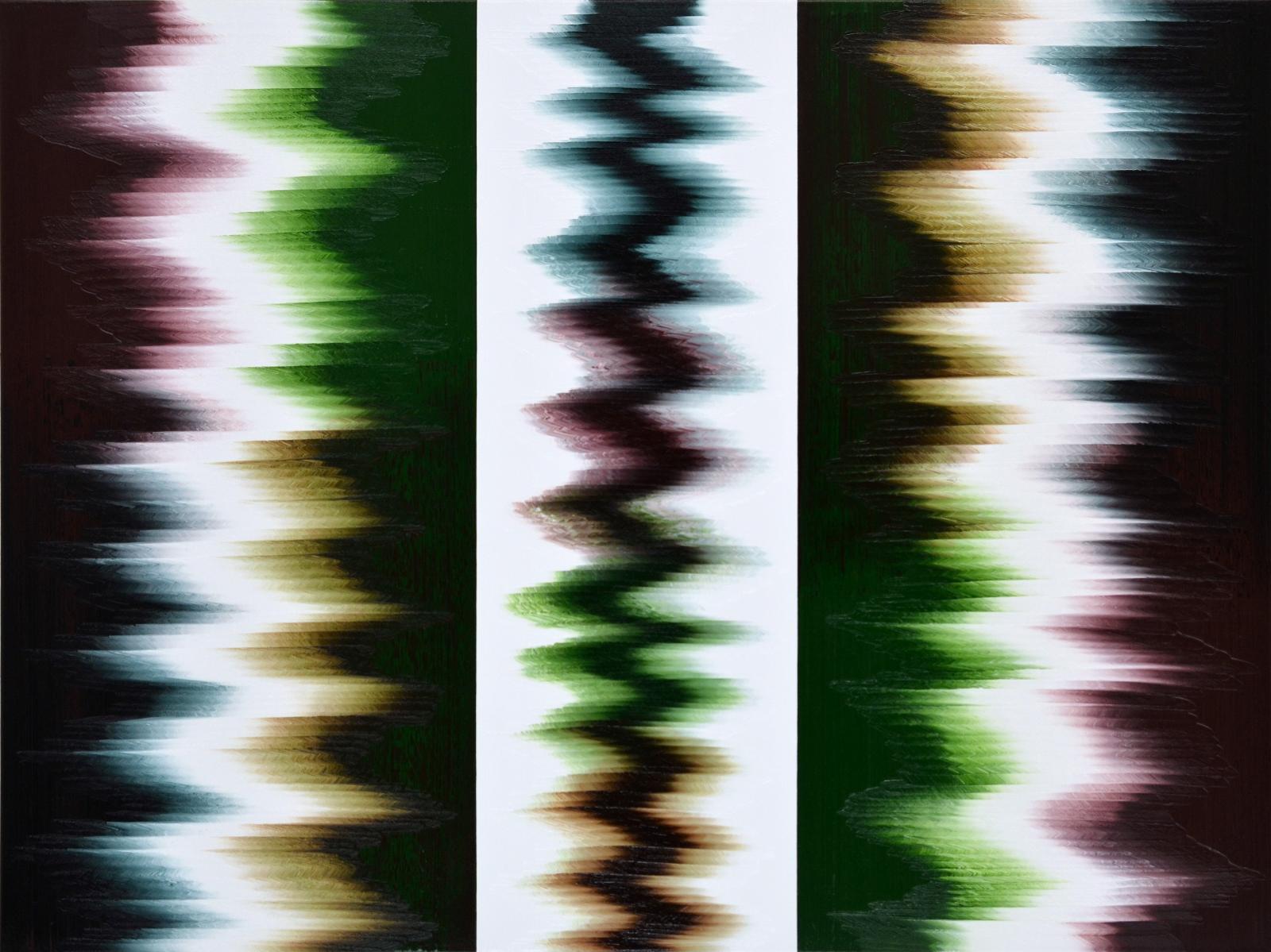 Vera Leutloff, Moment: Oszillation: Mokuzai, 2019, Öl auf Leinwand, 90 cm x 120 cm, Preis auf Anfrage, lev024kü