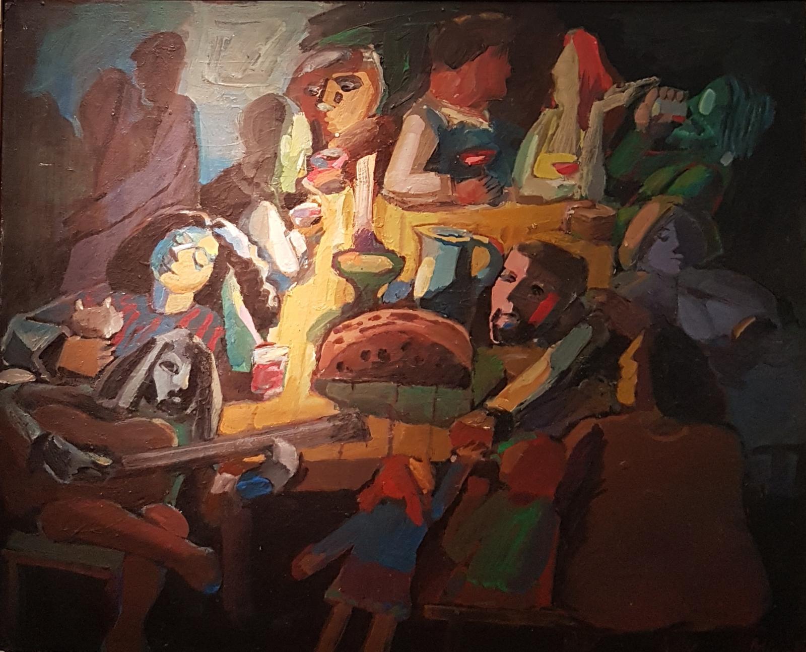 Hannes Münz, Brot und Wein, 1984, 73 cm x 90 cm, Preis: 2.300 €, SüdWestGalerie