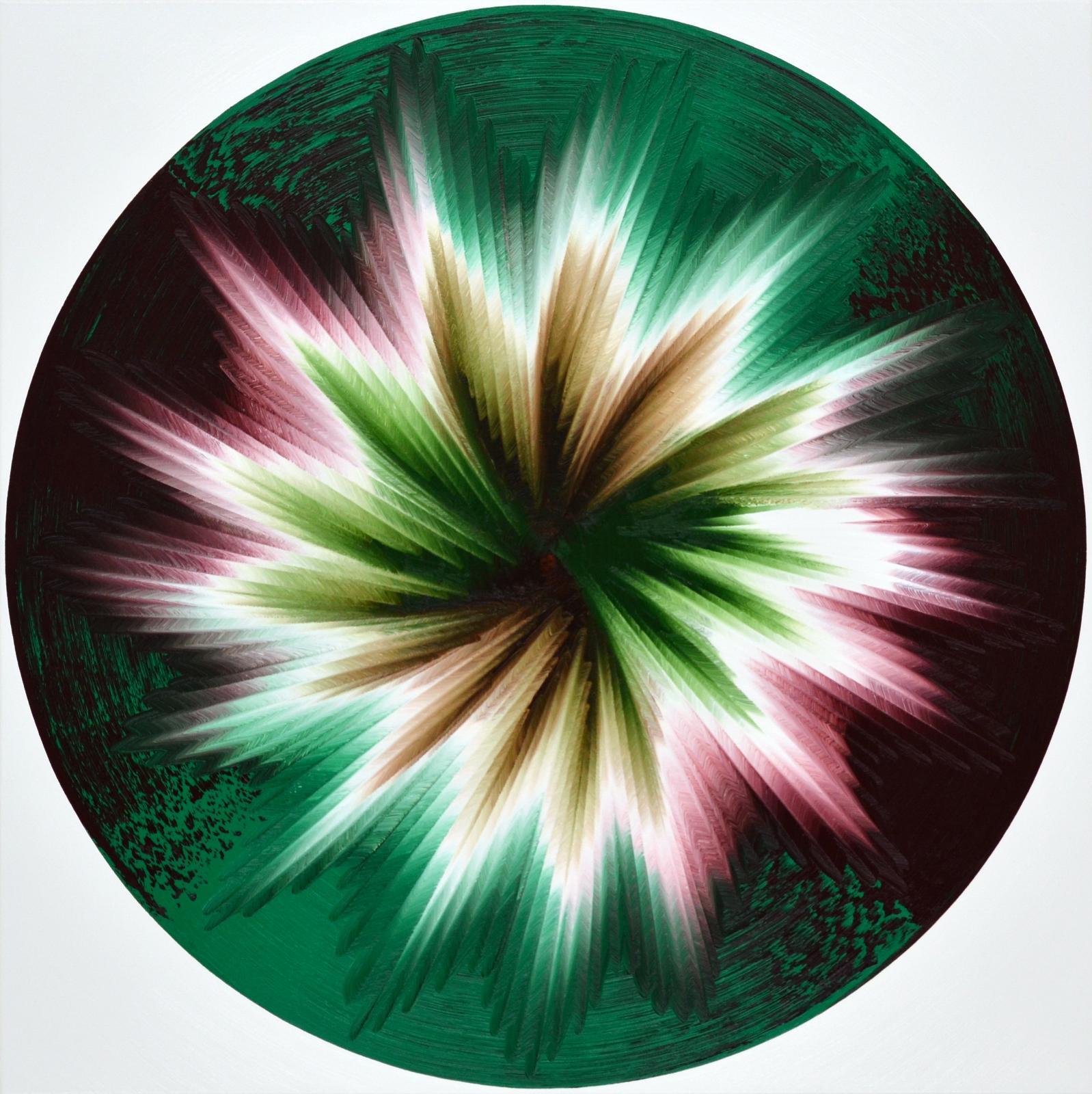 Vera Leutloff, Circular, Oszillation: Park, 2020, Öl auf Leinwand, 100 cm x 100 cm, Preis auf Anfrage, Galerie Cyprian Brenner
