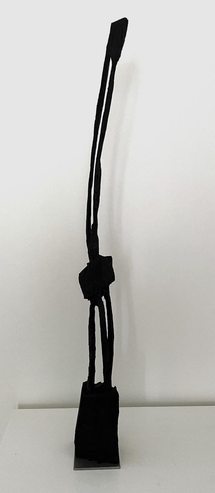 Armin Göhringer, o.T. (14), 2023, Holz geschwärzt, Eisen, 75 cm x 8 cm x 6 cm, Preis auf Anfrage, Galerie Cyprian Brenner